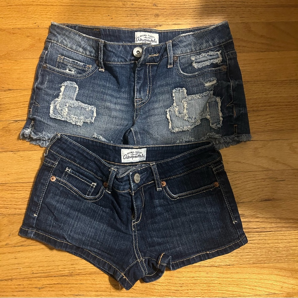Bundle of 2 AEROPOSTALE Women's Blue Denim Shorts